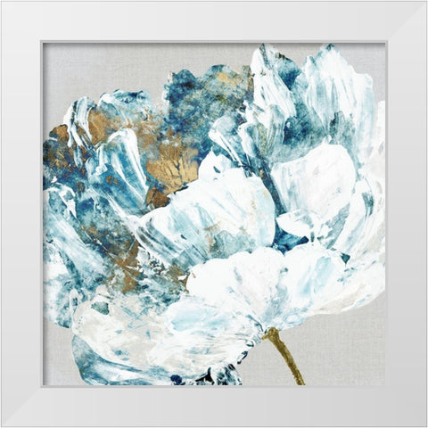 Rhinestone Flower II White Modern Wood Framed Art Print by Watts, Eva