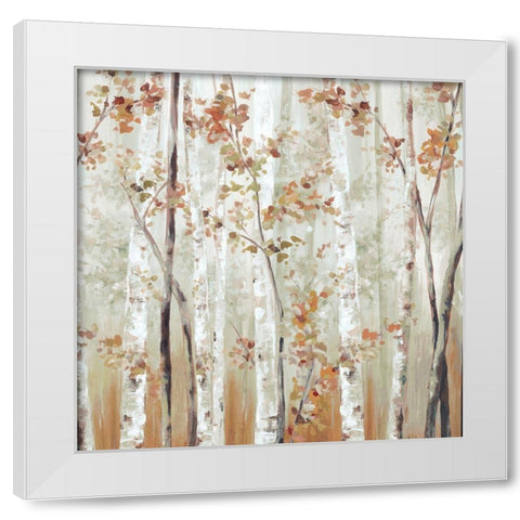 Birch Wood III  White Modern Wood Framed Art Print by Watts, Eva