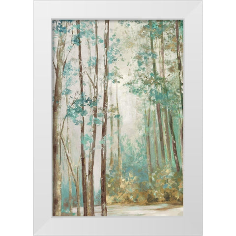 Deep Forest  White Modern Wood Framed Art Print by Watts, Eva