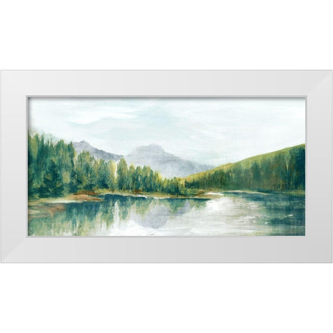 Spring Mountain View White Modern Wood Framed Art Print by Watts, Eva