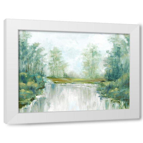 Jade Forest III White Modern Wood Framed Art Print by Watts, Eva