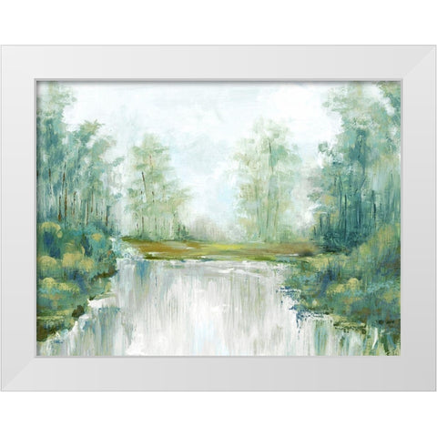 Jade Forest III White Modern Wood Framed Art Print by Watts, Eva