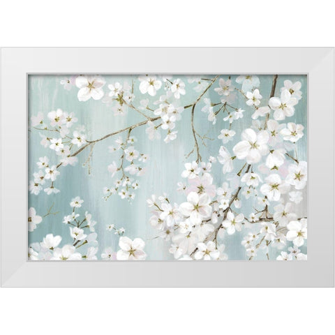 Flower Snow White Modern Wood Framed Art Print by Watts, Eva