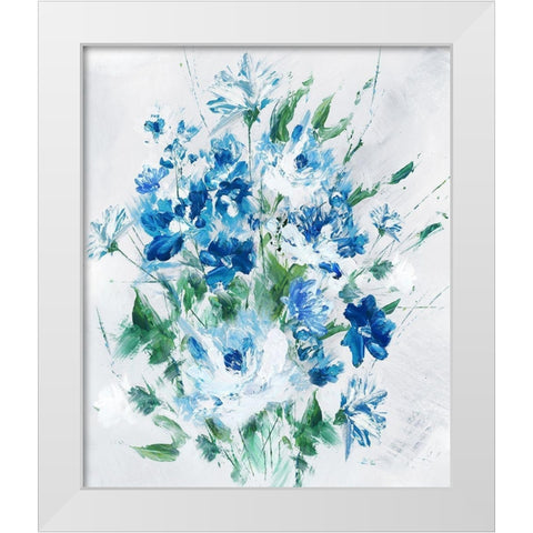 Fresh Blue White Modern Wood Framed Art Print by Watts, Eva