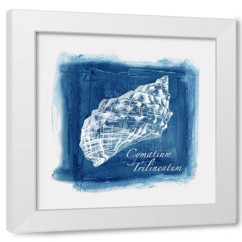 Calm Blue Ocean I  White Modern Wood Framed Art Print by Watts, Eva