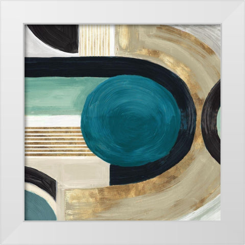 Adorning Blocks I  White Modern Wood Framed Art Print by Watts, Eva