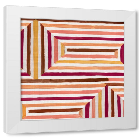 Mayan Labyrinth II White Modern Wood Framed Art Print by Watts, Eva