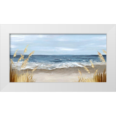 Untouched Beach Grass White Modern Wood Framed Art Print by Watts, Eva