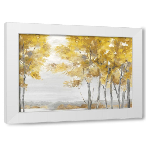 Selfless Yellow White Modern Wood Framed Art Print by Watts, Eva