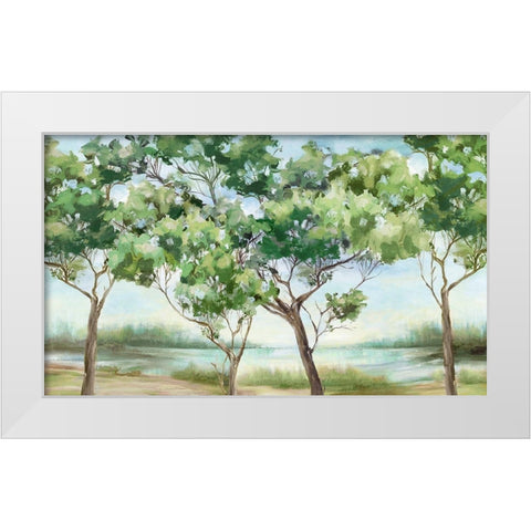 Summer Green Forest I  White Modern Wood Framed Art Print by Watts, Eva