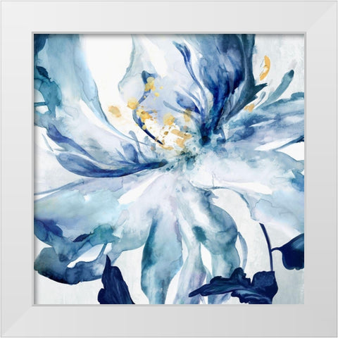 Blue Grande II White Modern Wood Framed Art Print by Watts, Eva