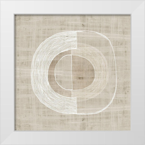 Organic Weave III White Modern Wood Framed Art Print by Watts, Eva