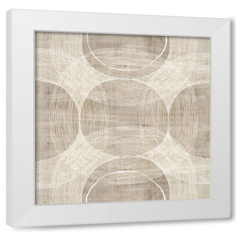 Organic Circles I  White Modern Wood Framed Art Print by Watts, Eva