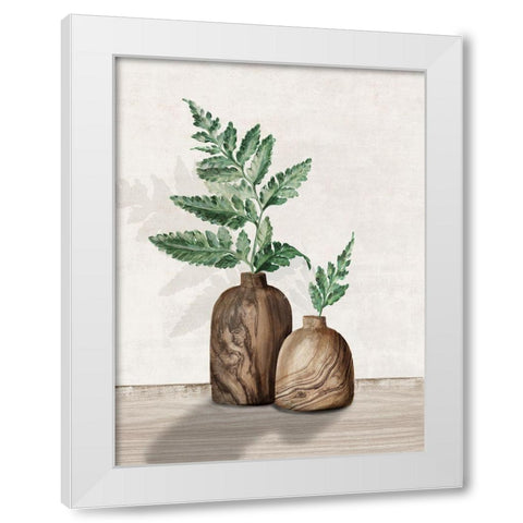 Fern and Wood I  White Modern Wood Framed Art Print by Watts, Eva