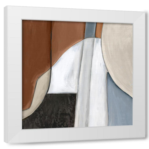 Blue Match I  White Modern Wood Framed Art Print by Watts, Eva