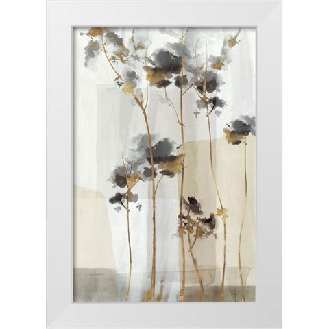 Golden Zen II  White Modern Wood Framed Art Print by Watts, Eva