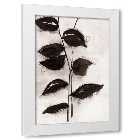 Leaves I  White Modern Wood Framed Art Print by Watts, Eva