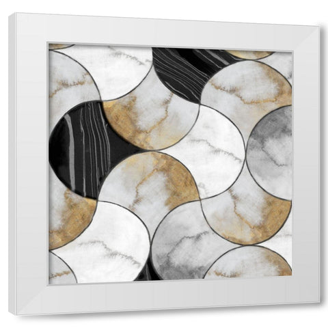 Lux Tiles  White Modern Wood Framed Art Print by Watts, Eva