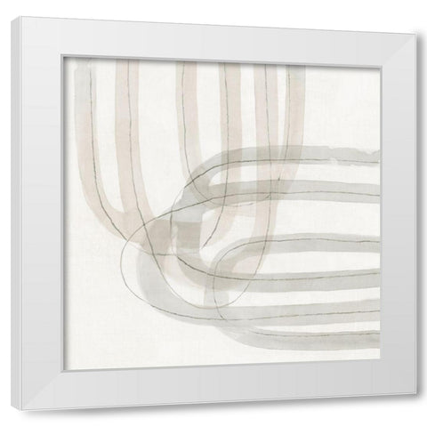 Modern Twist III White Modern Wood Framed Art Print by Watts, Eva