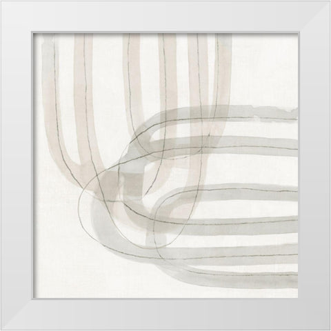 Modern Twist III White Modern Wood Framed Art Print by Watts, Eva