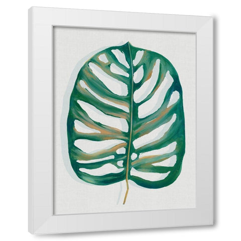 Modern Tropic Leaf I  White Modern Wood Framed Art Print by Watts, Eva