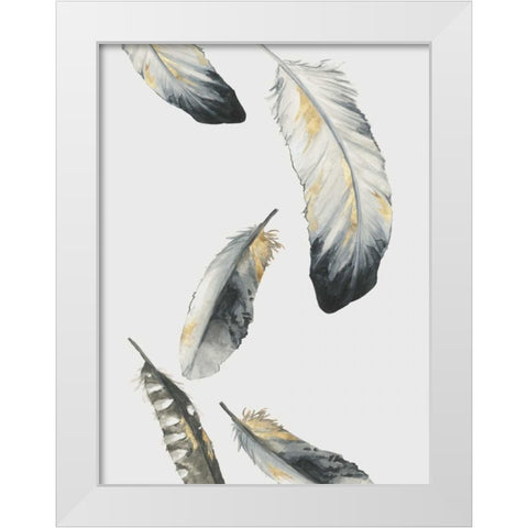 Touch of Gold I White Modern Wood Framed Art Print by Watts, Eva