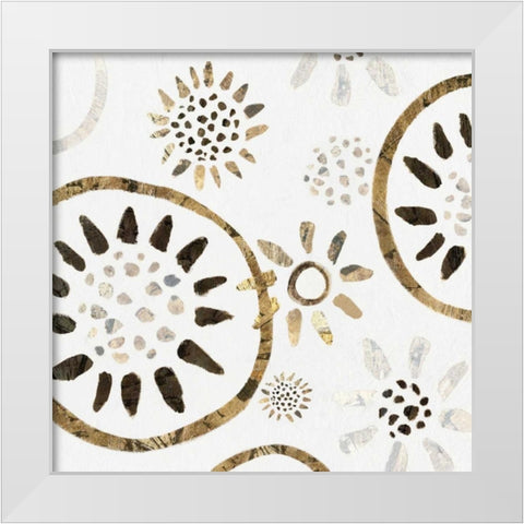 Garden of Gold I White Modern Wood Framed Art Print by Isabelle Z