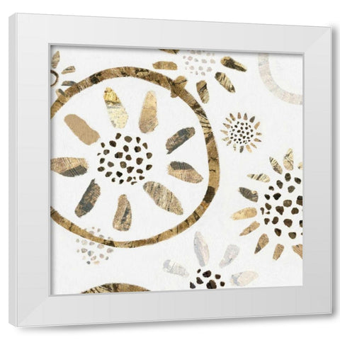 Garden of Gold II White Modern Wood Framed Art Print by Isabelle Z
