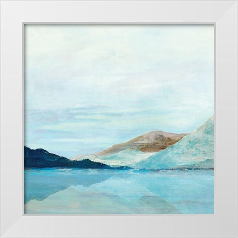 Coastal Mountains  White Modern Wood Framed Art Print by Isabelle Z
