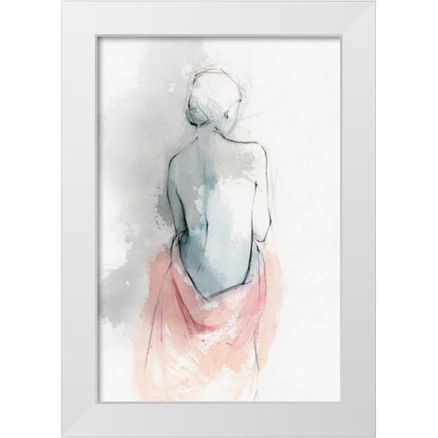 Pastel Woman I White Modern Wood Framed Art Print by Isabelle Z