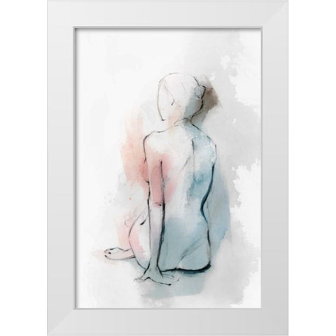 Pastel Woman II White Modern Wood Framed Art Print by Isabelle Z