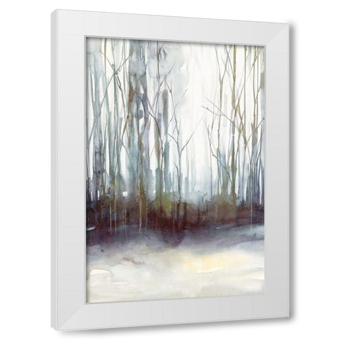Winter Storm White Modern Wood Framed Art Print by Isabelle Z