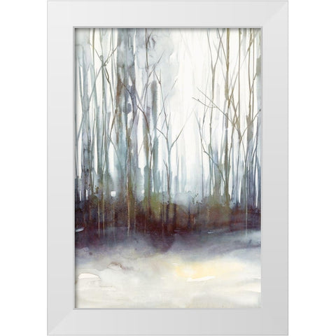 Winter Storm White Modern Wood Framed Art Print by Isabelle Z