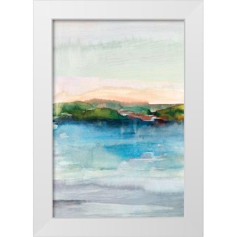 Depths I White Modern Wood Framed Art Print by Isabelle Z