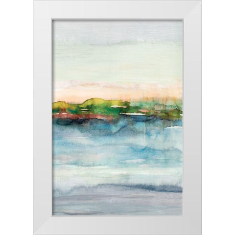 Depths II White Modern Wood Framed Art Print by Isabelle Z
