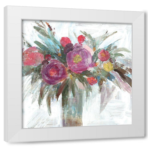 Sweet Roses II White Modern Wood Framed Art Print by Isabelle Z