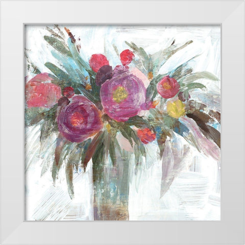 Sweet Roses II White Modern Wood Framed Art Print by Isabelle Z