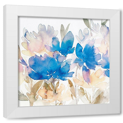 Sprouting Blossoms I White Modern Wood Framed Art Print by Isabelle Z