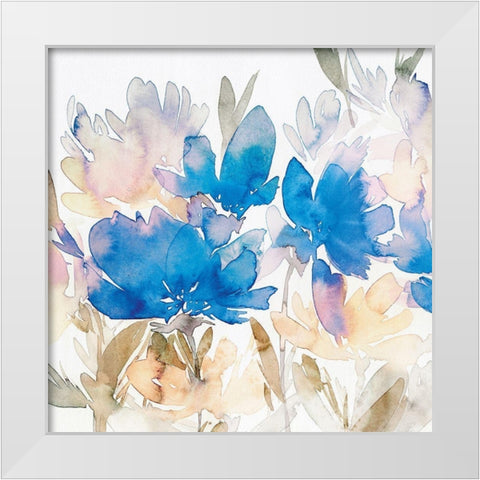 Sprouting Blossoms I White Modern Wood Framed Art Print by Isabelle Z