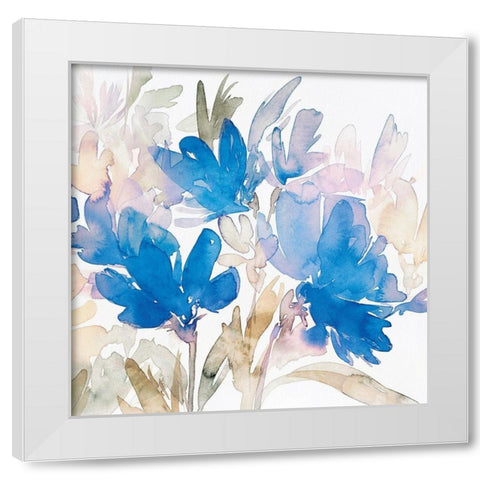 Sprouting Blossoms II White Modern Wood Framed Art Print by Isabelle Z