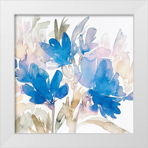 Sprouting Blossoms II White Modern Wood Framed Art Print by Isabelle Z