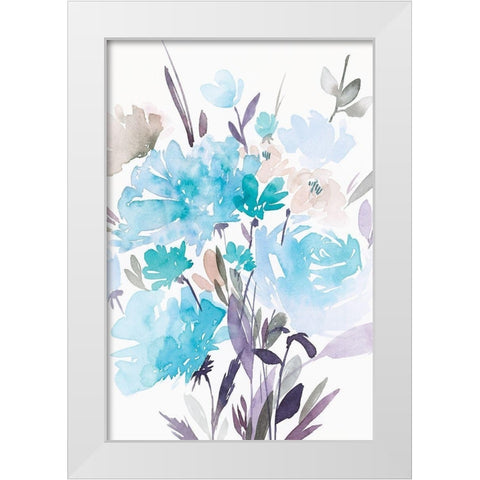 Summer Blooms I White Modern Wood Framed Art Print by Isabelle Z
