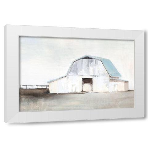 By The Barn I  White Modern Wood Framed Art Print by Isabelle Z