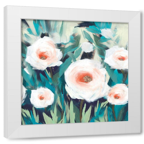 By the Leaves White Modern Wood Framed Art Print by Isabelle Z