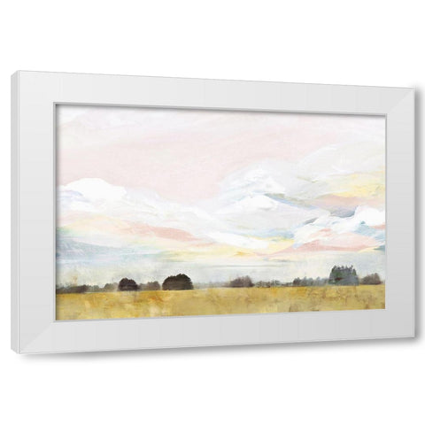 Views I White Modern Wood Framed Art Print by Isabelle Z