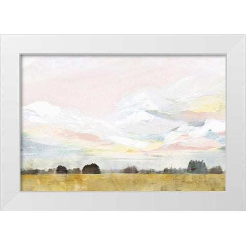 Views I White Modern Wood Framed Art Print by Isabelle Z