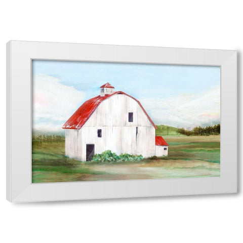 Red Barn I White Modern Wood Framed Art Print by Isabelle Z
