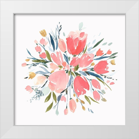 Softhearted II White Modern Wood Framed Art Print by Isabelle Z