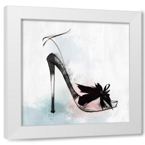 Feather Heel White Modern Wood Framed Art Print by Isabelle Z
