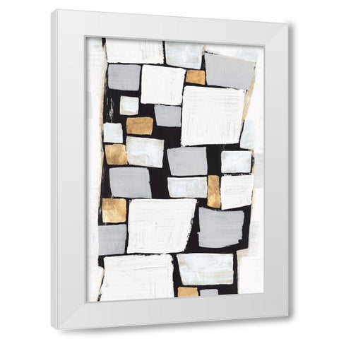 Stacks I  White Modern Wood Framed Art Print by Isabelle Z